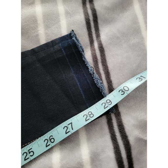 Rag & Bone Jeans Womens 25 Dark Blue Wash Denim Low Rise Skinny Stretch Fringe - Picture 9 of 10